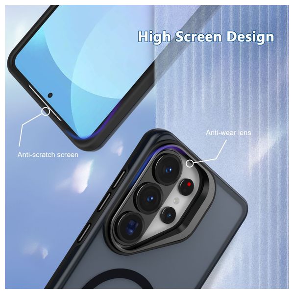  Fashion Case Acrylic MagSafe Stand Case for Samsung Galaxy S26 Ultra - Black 