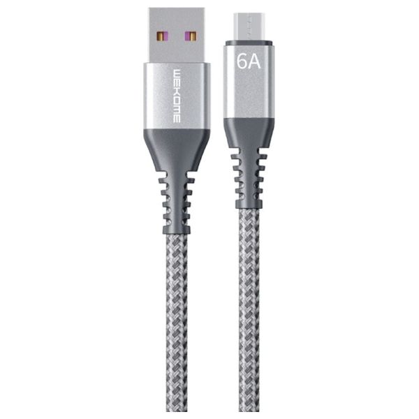  WEKOME USB to Micro USB Cable - 1m - 30 W - Gray 