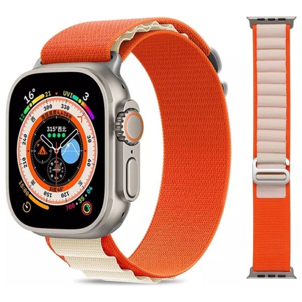  سوار انفنيتي تك جبال الألب لساعة آبل - 42/44/45/49 ملم 