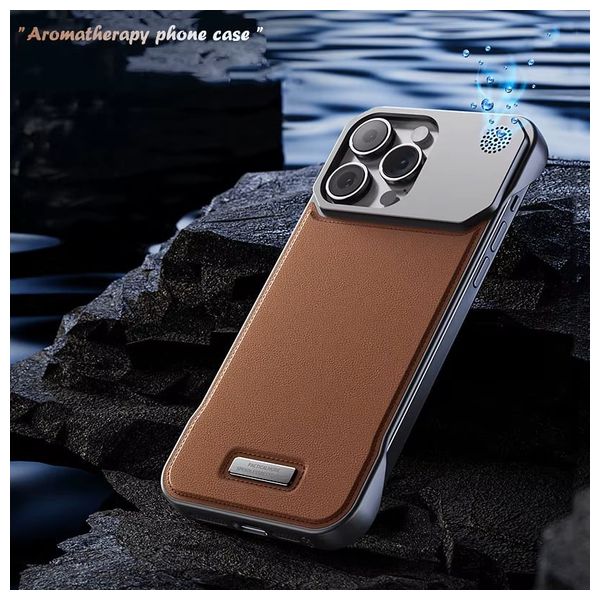  Fashion Case Mobile Cover For iPhone 16 Pro - Chocolate 