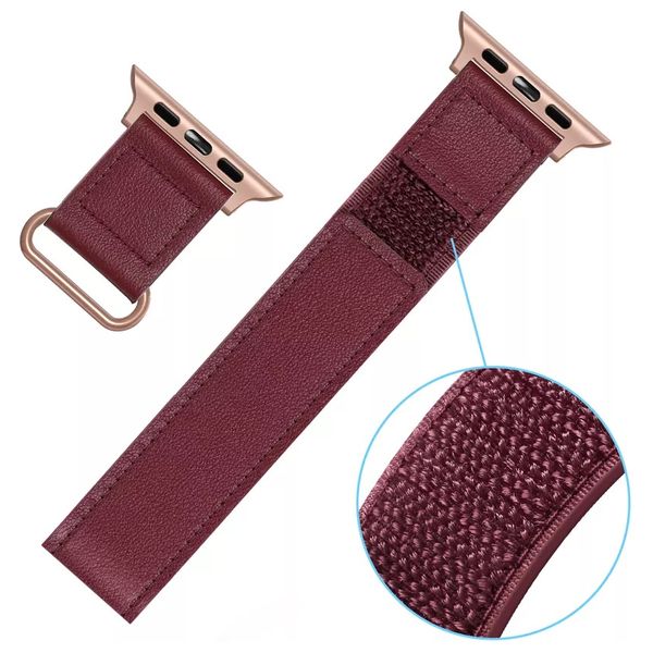  Infinity Tech Leather Band for Apple Watch - 38/40/41/42mm - Red 