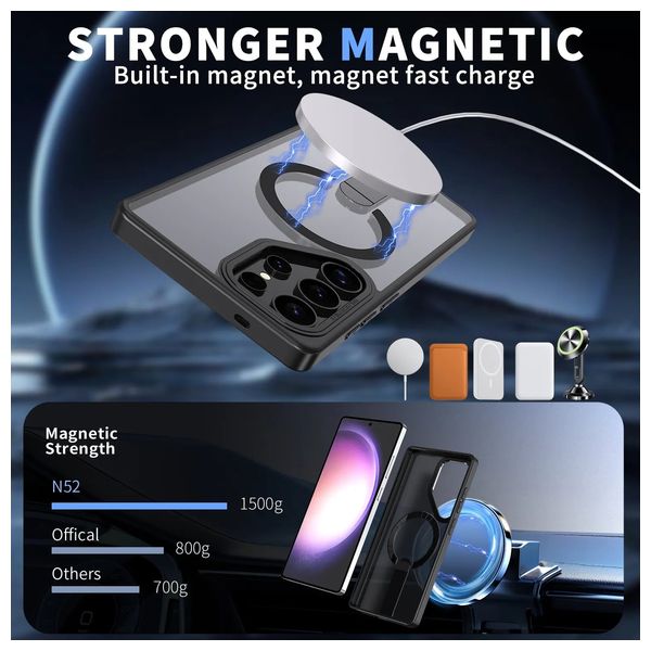  Fashion Case Mobile Cover For Samsung S24 Ultra - Titanium Black 