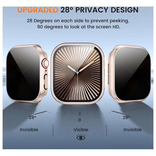  Fashion Case cover for Apple Watch 10, 42mm - Pink 