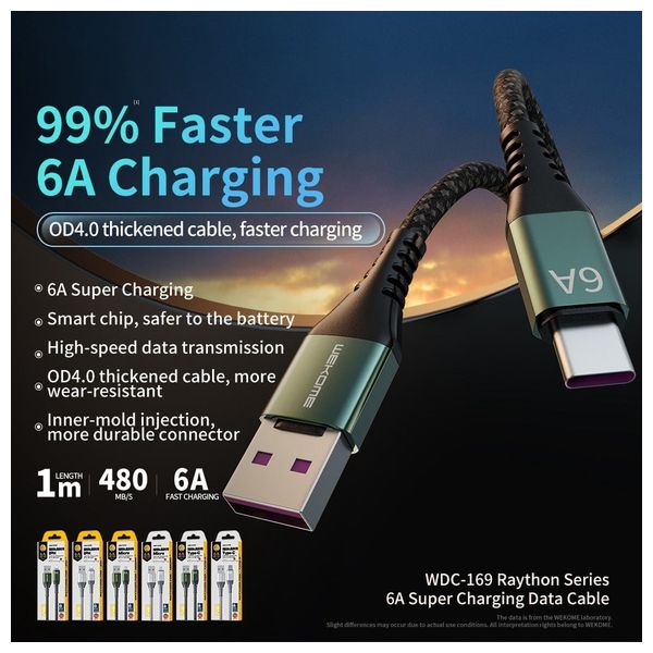  كيبل ويكوم - يو اس بي اي إلى يو اس بي سي - 1 متر - فضي 