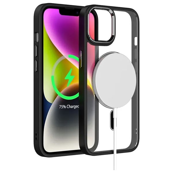  Fashion Case Magnetic MagSafe Cover for iPhone 14 - Black 