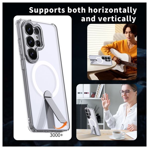  Fashion Case for Samsung Galaxy S26 Ultra - Magnetic Stand - Transparent 