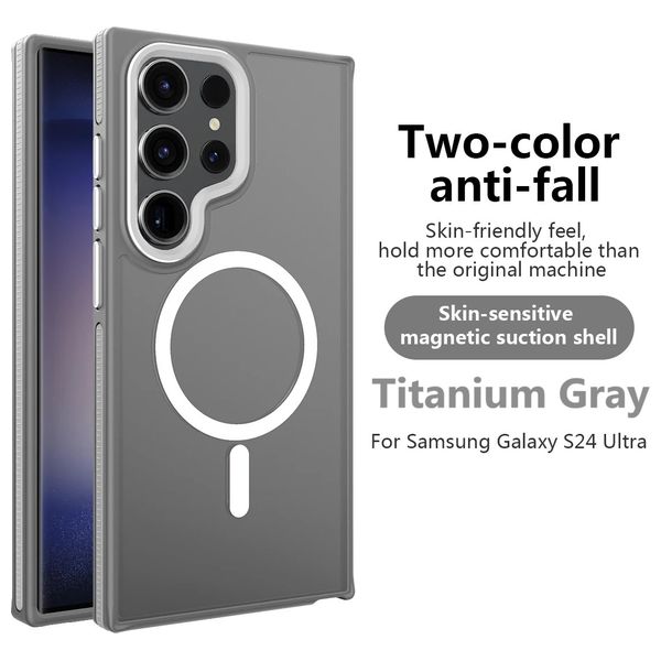  Fashion Case Mobile Cover For Samsung S24 Ultra - Titanium Gray 