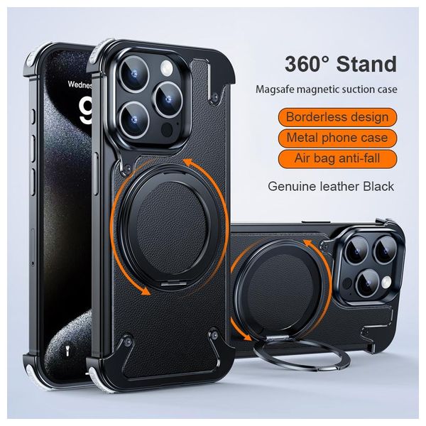  حافظة موبايل فاشن كيس لجهاز ايفون 15 برو ماكس - تيتانيوم اسود 