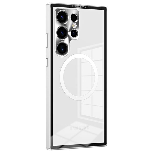  حافظة موبايل فاشن كيس لجهاز سامسونج S23 الترا - سلفر 