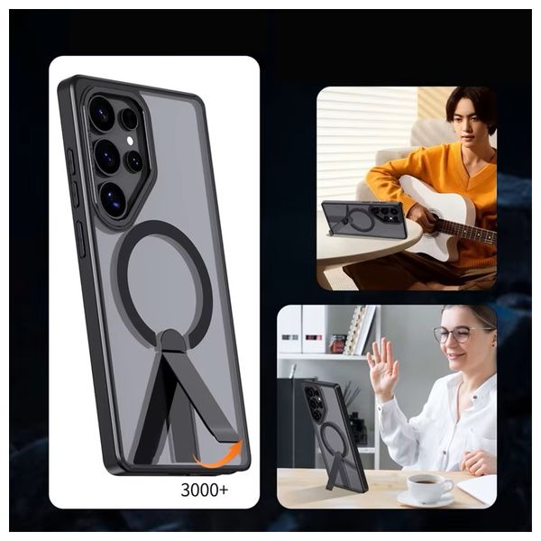  Fashion Case Mobile Cover For Samsung S24 Ultra - Titanium Black 