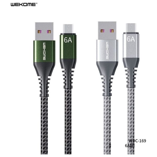  WEKOME USB to Micro USB Cable - 1m - 30 W - Gray 