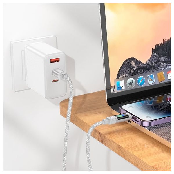  كيبل هوكو - يو اس بي سي  إلى لايتنينغ - 27 واط - 1.2 متر - رمادي 