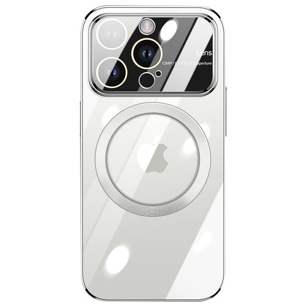  Fashion Case Mobile Cover For iPhone 15 Pro Max - Silver 