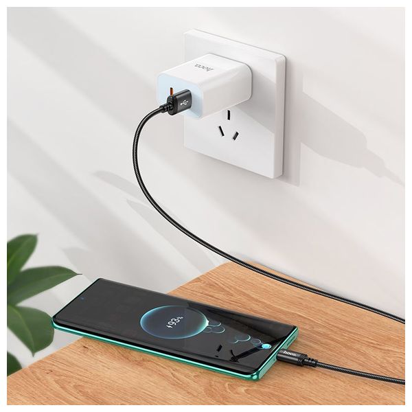  كيبل هوكو - يو اس بي اي  إلى يو اس بي سي -  شحن السريع ونقل البيانات - 1 متر - اسود 