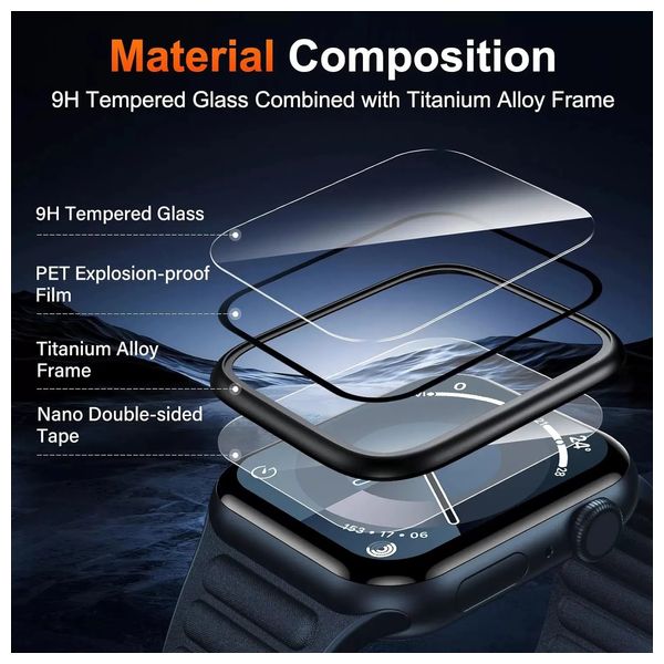  Infinity Tech cover for Apple Watch 10, 42mm - Transparent 