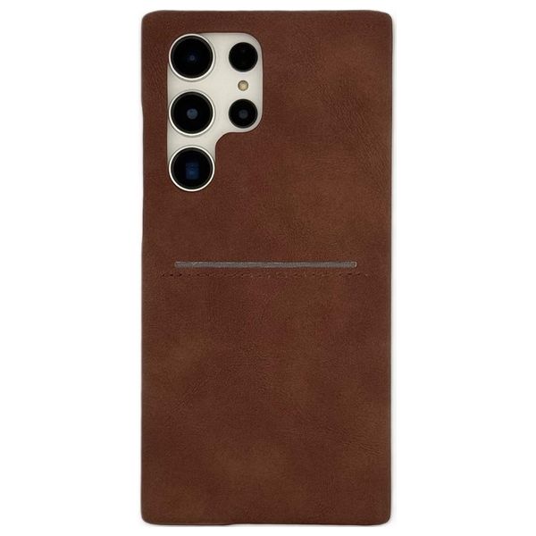  Fashion Case Mobile Cover For Samsung S23 Ultra - Brown 