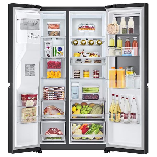  ثلاجة ال جي ذات التصميم الفرنسي - 22 قدم - GCX-287TVAN - اسود 