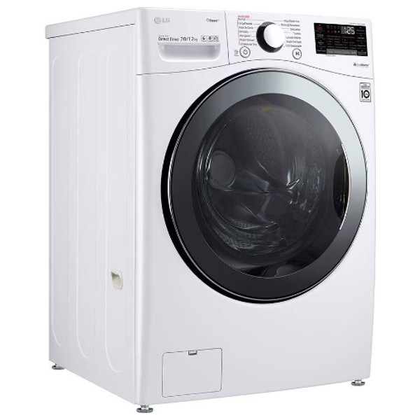  غسالة ومجففة ال جي فتحة امامية - 20/12 كغم - WDV2102WRV - ابيض 