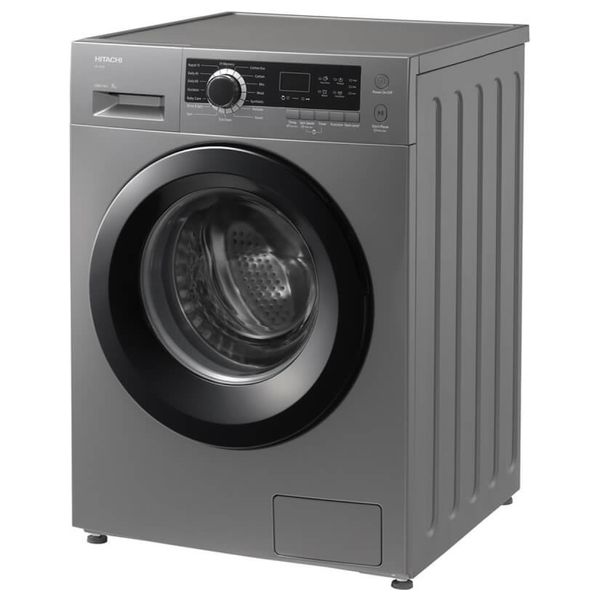  غسالة هيتاشي فتحة امامية - 8 كغم - 1200 دورة بالدقيقة BD-80CE - سلفر 