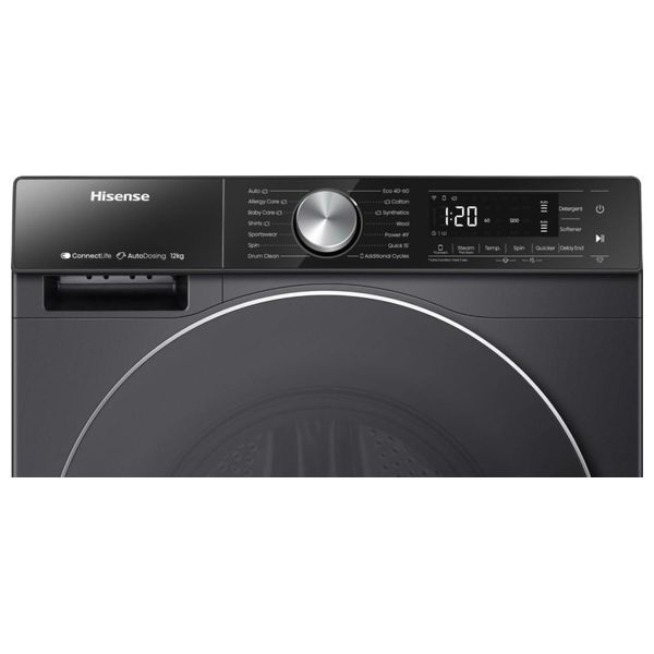  Hisense WD5S1245BB - 12Kg - Front Loading Washing Machine - Black 
