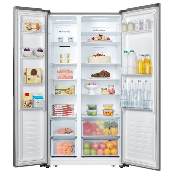 Hisense RS670N4WSU1 - 24ft - French Door Refrigerator - Silver