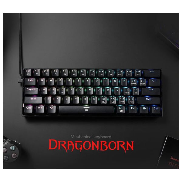 Redragon K630 - Wired Gaming Keyboard - RGB - Black