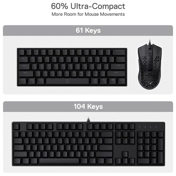 Redragon K630 - Wired Gaming Keyboard - RGB - Black