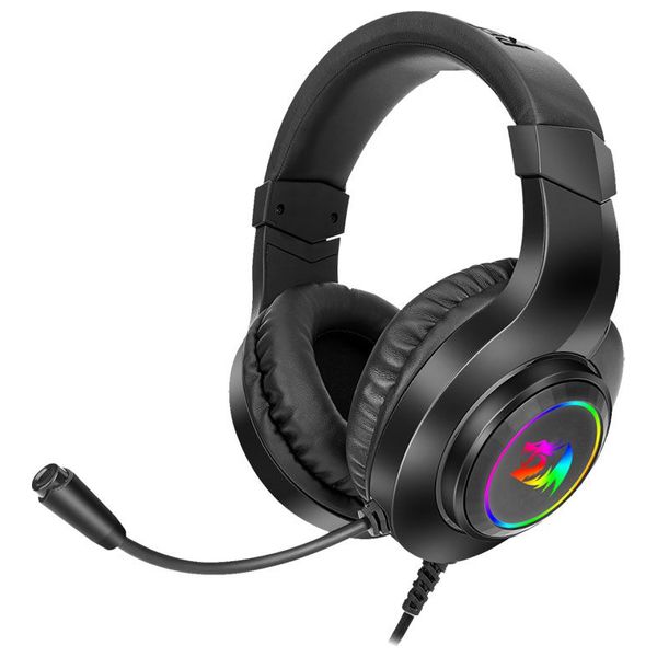 سماعة سلكية حول الاذن ريد دراجون - H260RGB - ميكروفون مدمج - ار بي جي - اسود