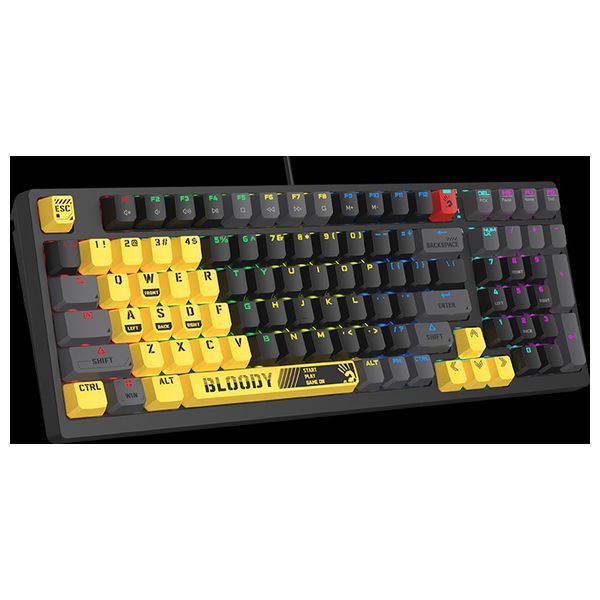  Bloody Wired Keyboard - Titanium Yellow 
