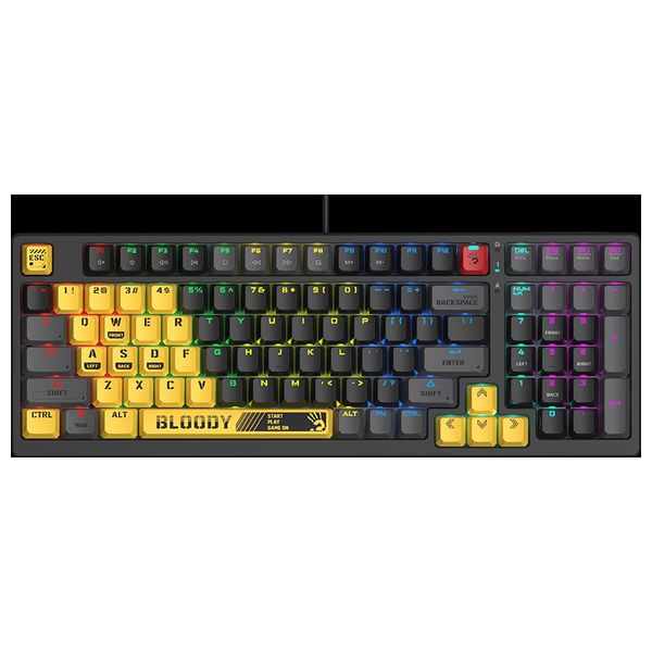  Bloody Wired Keyboard - Titanium Yellow 