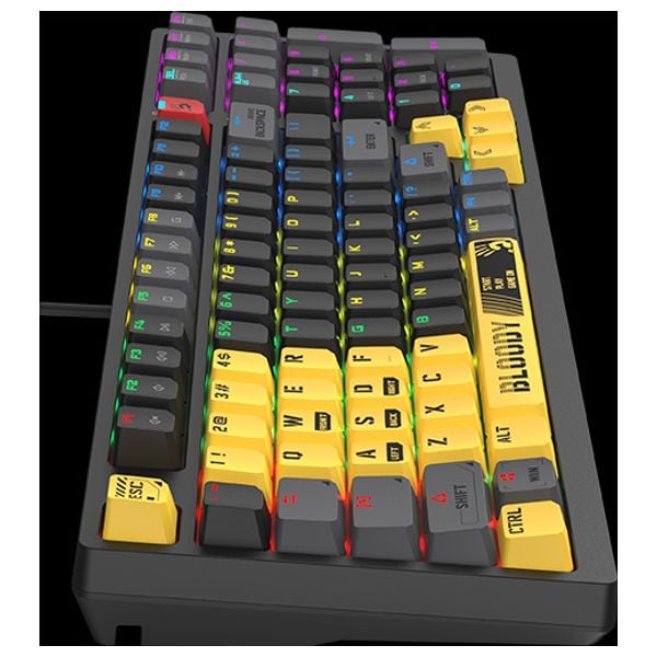  Bloody Wired Keyboard - Titanium Yellow 