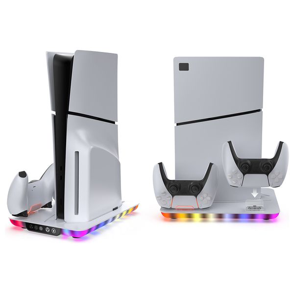  Dobe PS5-RGB Multlfunctiona Cooling Stand - White 