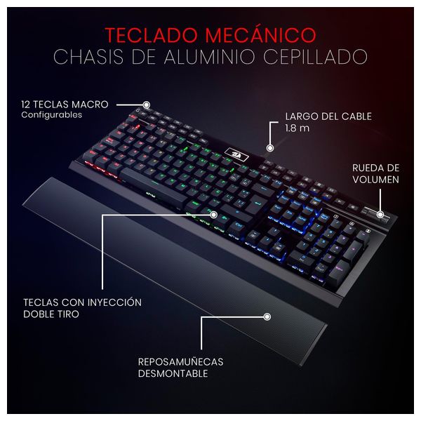  Redragon K550 - Gaming Wired Keyboard 