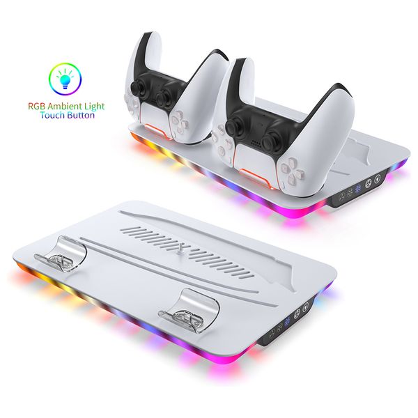  Dobe PS5-RGB Multlfunctiona Cooling Stand - White 
