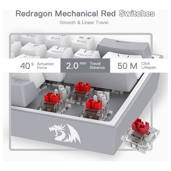  Redragon FIZZ-PRO - Wireless Keyboard - White 