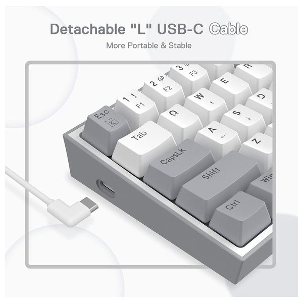 Redragon K617 - Wired Gaming Keyboard - RGB - White
