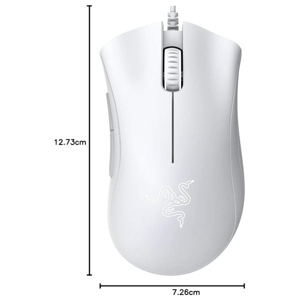  Razer - Wired Mouse - Optical sensor with 6400 DPI resolution - Rubber side grips - White 