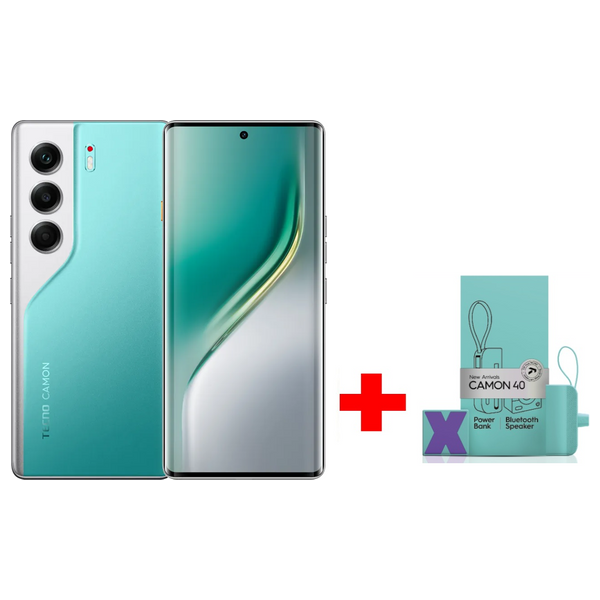 Tecno Camon 40 Pro 5G - Dual SIM - AMOLED - Mediatek Dimensity 7300 - 5200mAh + Power Bank + Bluetooth Speaker - Pre-Order