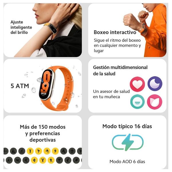  ساعة شاومي - Smart Band 8  - اسود 