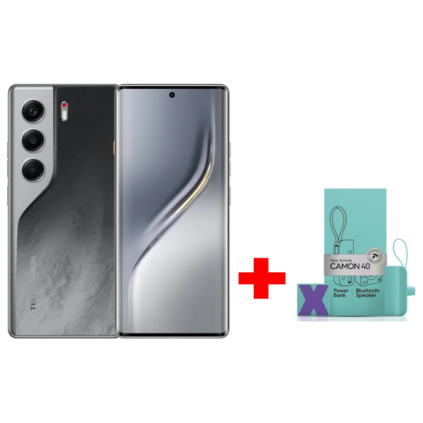Tecno Camon 40 Pro 5G - Dual SIM - AMOLED - Mediatek Dimensity 7300 - 5200mAh + Power Bank + Bluetooth Speaker - Pre-Order