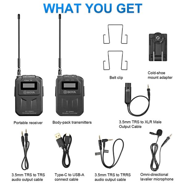 BOYA BY WM6S - Wireless Microphone System 