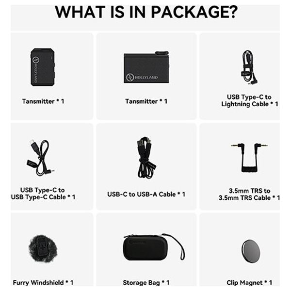  Hollyland LARK MAX Solo - Lavalier Microphone 