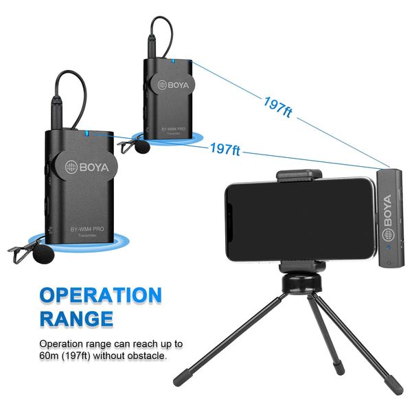  BOYA BY WM4 PRO K6 - Wireless Microphone System 