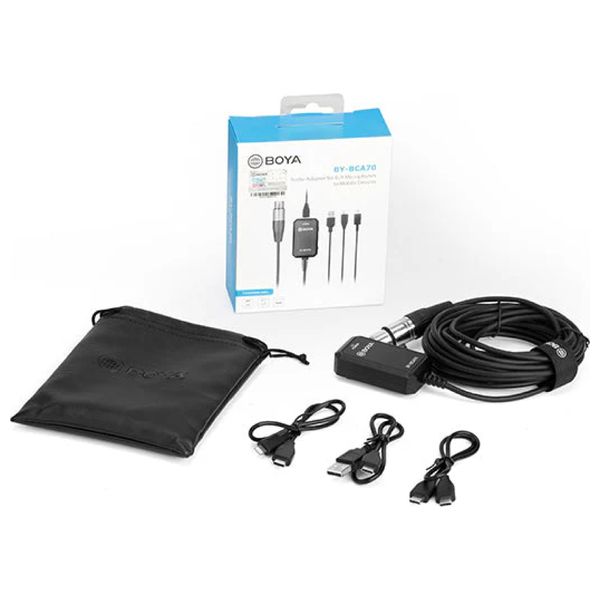  محول صوت بويا من ميكروفونات XLR الى الاجهزة المحمولة - BY-BCA70 