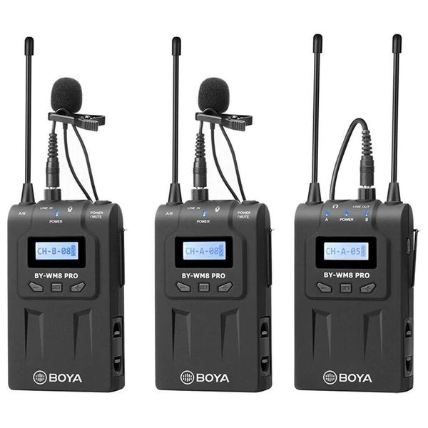  BOYA BY-WM8 PRO-K2-UHF - Dual-Channel Wireless Microphone System 