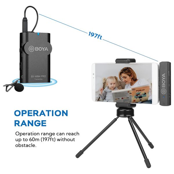  BOYA BY-WM4 PRO K5 - Wireless Lavalier Microphone System 