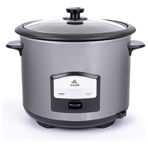 Evvoli Rice Cooker 6 L – Rice Cooker – Silver