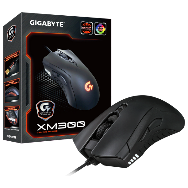  Gigabyte XM300 - Wired Mouse - Black 