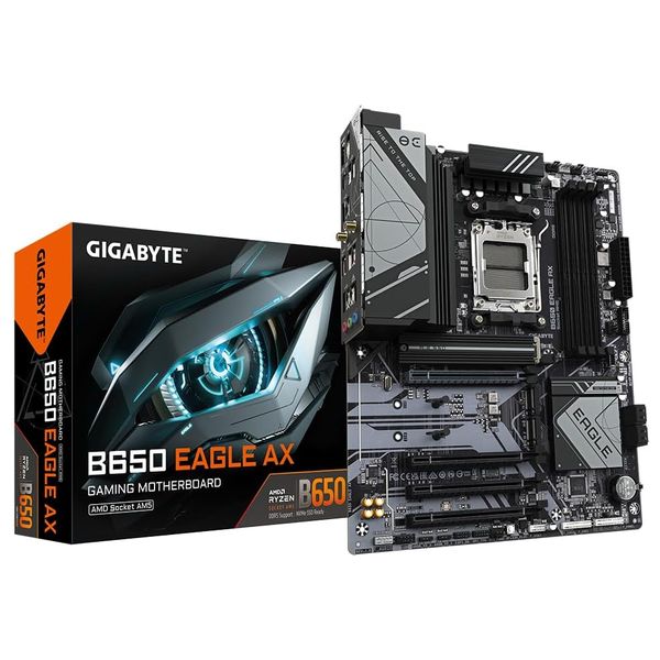 Gigabyte B650 EAGLE AX Motherboard - Supports AMD Ryzen 7000, DDR5, Wi-Fi 6E, PCIe 5.0, Black