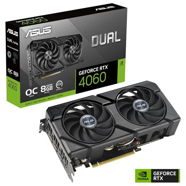 Asus GeForce RTX 4060 DUAL EVO 8G OC Gaming Graphics Card - Black